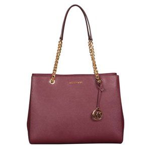 Michael Kors Large Susannah EW Tote in Merlot Leather